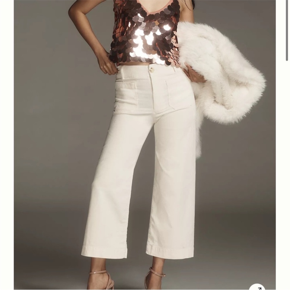 Anthropologie Maeve Colette Cropped Corduroy Pants